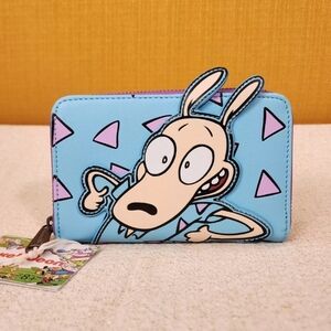 Loungefly Nickelodeon Rockos Modern Life Zip Around Wallet NEW